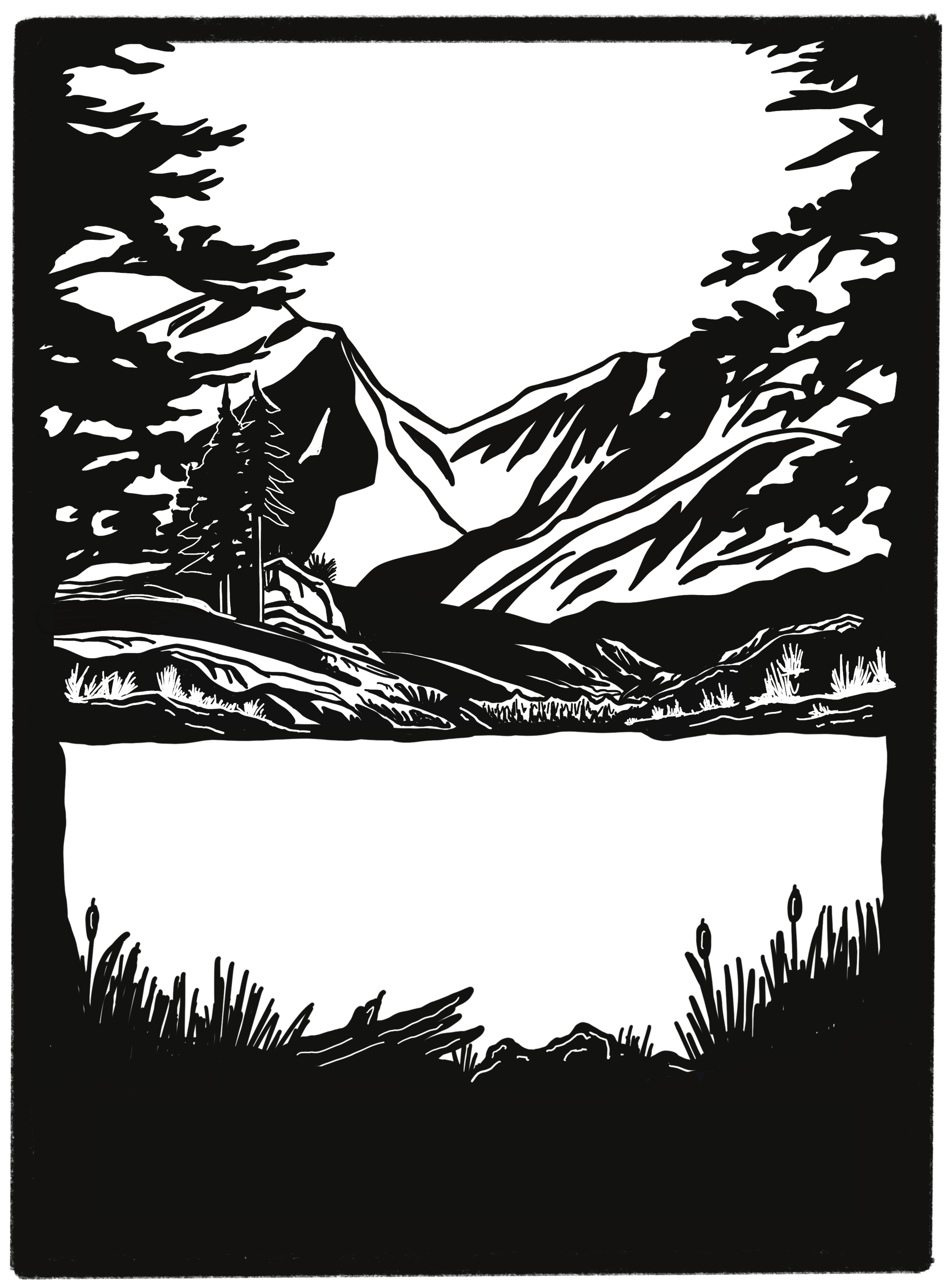 River Landscape Illustration designed by Ronja Hollkott